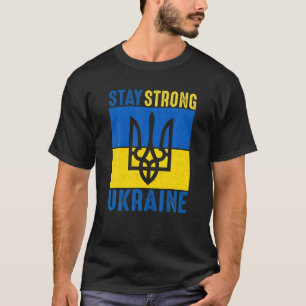 T-shirt Symbole Ukraine fort du drapeau ukrainien