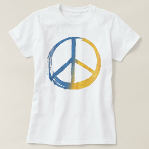T-shirt SYMBOLE ukrainien - PAIX Bleu Jaune Ukraine Guerre