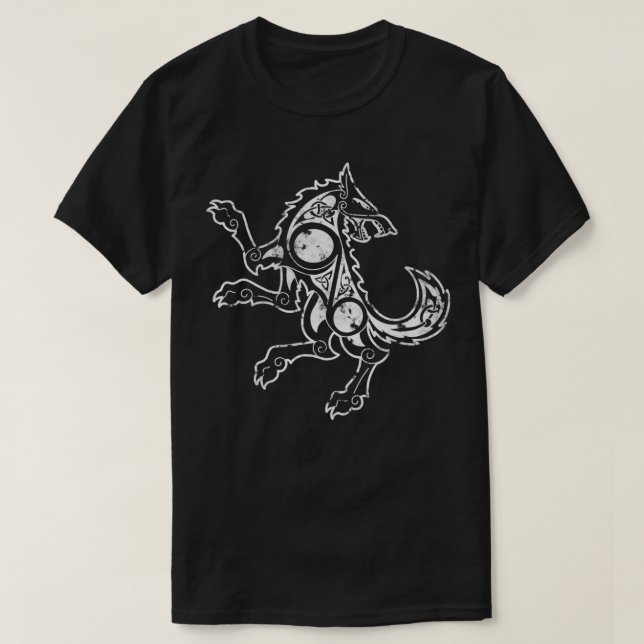 T-shirt Symbole viking de Fenrir (Design devant)