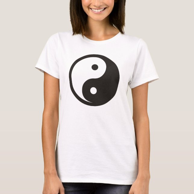 T-shirt Symbole Yin Yang - tatouage solide (Devant)