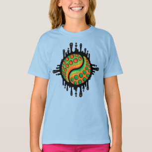 T-shirt Symbole Yin Yang Tentacle Tentacle Tentacle Octopu
