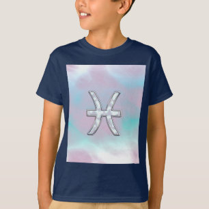 T-shirt Symbole ziodac Pisces Mère de décoration Pearl