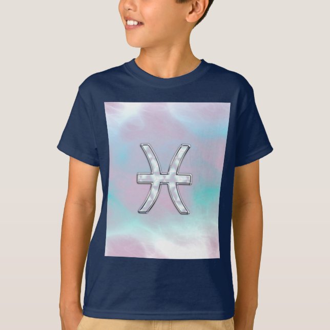 T-shirt Symbole ziodac Pisces Mère de décoration Pearl (Devant)
