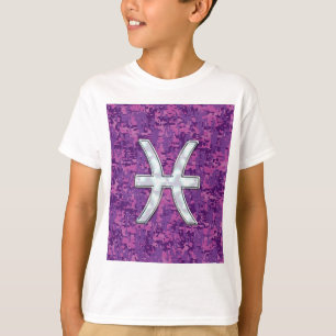 T-shirt Symbole ziolique des Poissons sur Camo numérique r