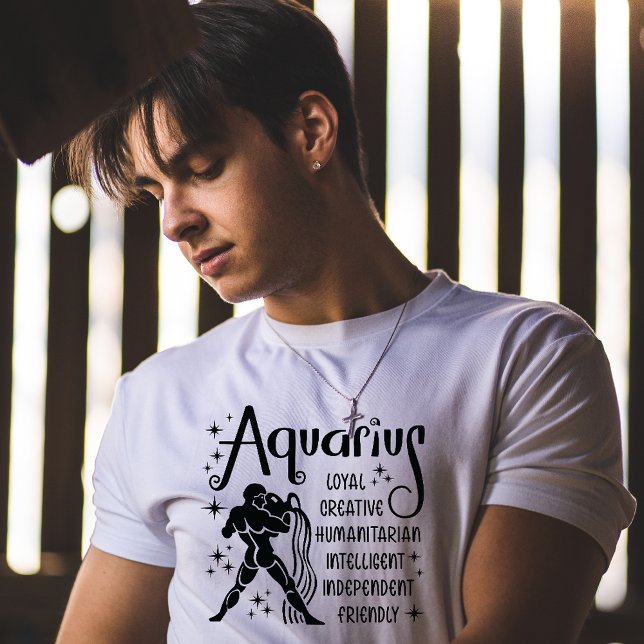 T-shirt Symbole Zodiaque Aquarius Horoscope Personnalité T (Créateur téléchargé)