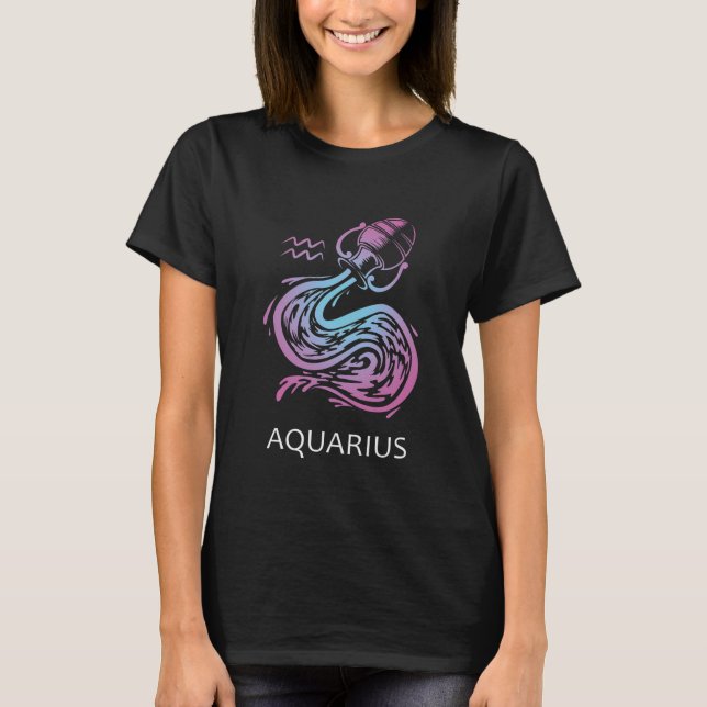 T-shirt Symbole Zodiaque Aquarius Porteur d'eau Anniversai (Devant)