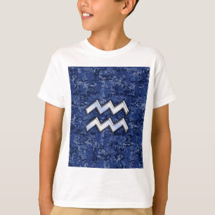T-shirt Symbole Zodiaque Aquarius sur le Camouflage numéri