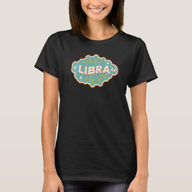 T-shirt Symbole Zodiaque de la Libra AF Anniversaire Horos (Devant)
