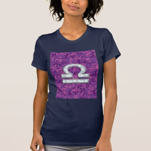 T-shirt Symbole Zodiaque de la Libra moderne sur Camo numé