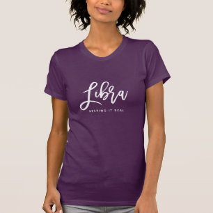 T-shirt Symbole Zodiaque de script moderne de bibliothèqu