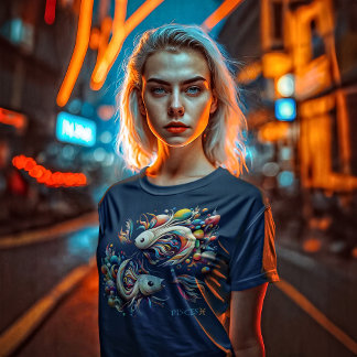 T-shirt Symbole zodiaque des Poissons Mystiques