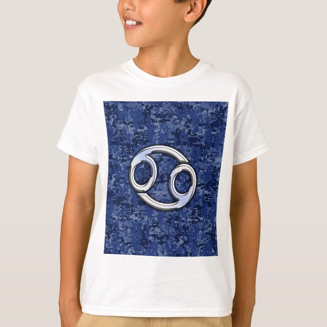 T-shirt Symbole Zodiaque du cancer de l'argent Marine Cami (Devant)