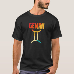 T-shirt SYMBOLE Zodiaque Gemini Faits Astrologie Vintage r