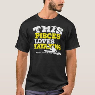 T-shirt SYMBOLE Zodiaque Horoscope Pisces Aime le kayak