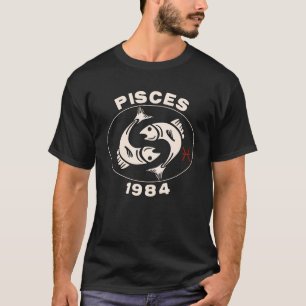 T-shirt SYMBOLE Zodiaque Horoscope Poissons 1984