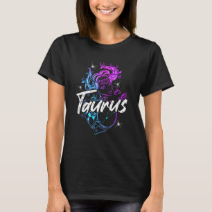 T-shirt SYMBOLE Zodiaque Taurus Belle Fille Née Dans Un