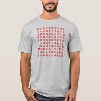 T-shirt Symboles africains de l'Adinkra rouge