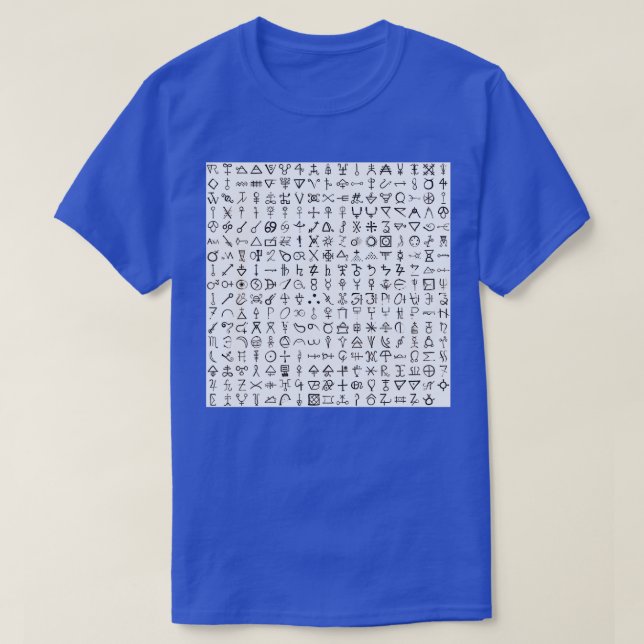 T-shirt Symboles alchimiques collectés (Design devant)