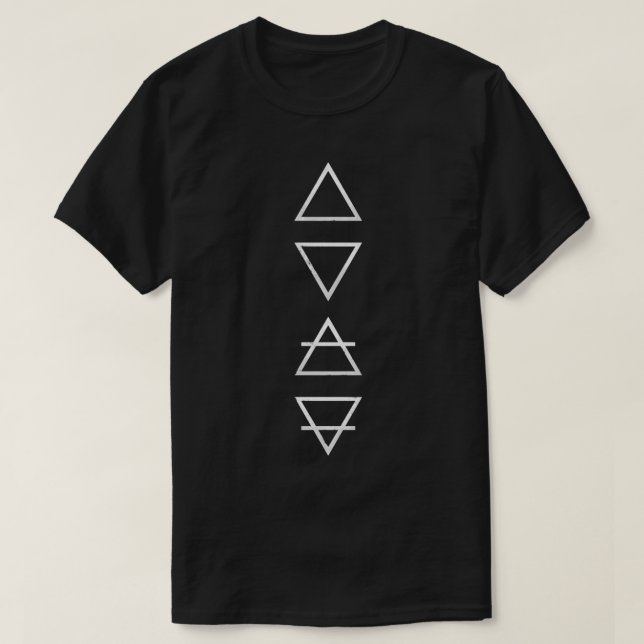 T-shirt Symboles alchimiques des éléments (Design devant)