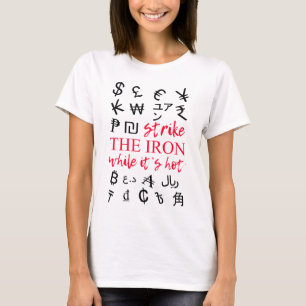 T-shirt Symboles d'argent frapper le fer drôle cool