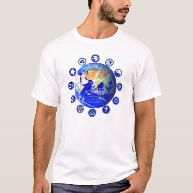 T-shirt Symboles de paix et d'unité autour du monde T-shir (Devant)