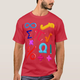 T-shirt Symboles mathématiques mignons Pour amoureux des m