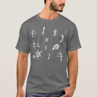 T-shirt Symboles mixtes de maquettes