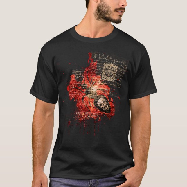 T-shirt Symboles secrets et écrits (Devant)