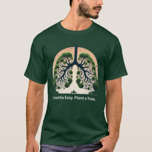 T-shirt Symbolique Poumons d'arbre vert Environnement Art