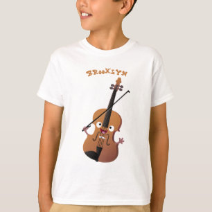 T-shirt Sympa drôle violon personnage de dessin animé