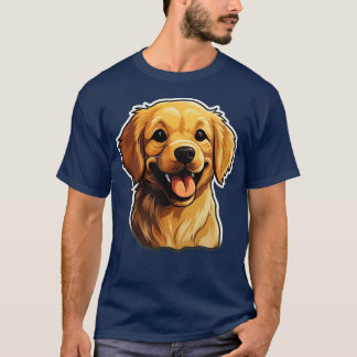 T-shirt Sympa Golden Retriever Chiens Funny Golden Retriev