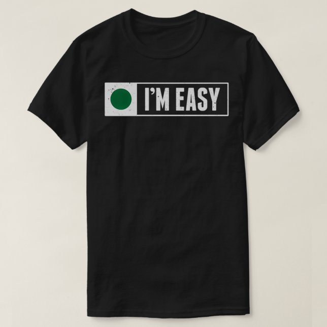 T-shirt Sympathique Im Easy Snowboard Ski Mountain Sign Re (Design devant)