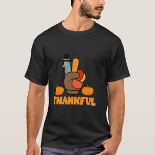 T-shirt Sympathique Thanksgiving Famille signe de la paix 