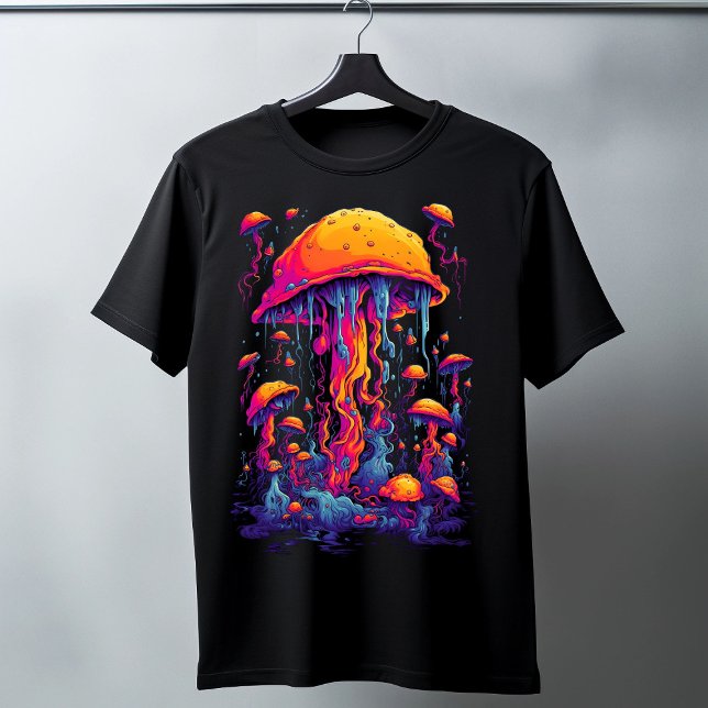 T-shirt Symphonie vibrante : Méduse en néon fantastique (Créateur téléchargé)