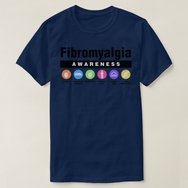 T-shirt Symptômes de sensibilisation au handicap de la fib (Design devant)