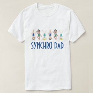 T-shirt SYNCHRO DAD Nage synchronisée Nom de la fille
