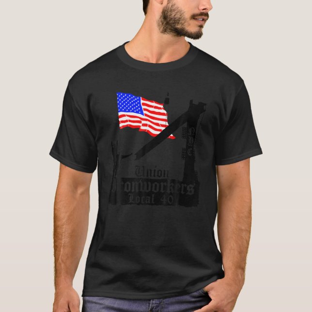 T-shirt Syndicat des travailleurs du fer Local 40 NYC Amer (Devant)