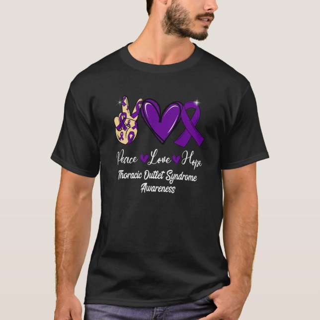 T-shirt Syndrome de la décharge thoracique TOS Peace Love  (Devant)