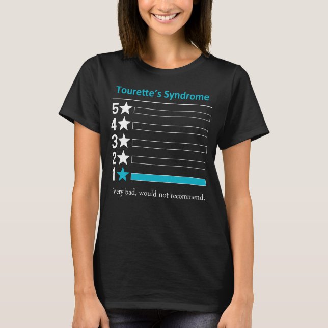 T-shirt Syndrome de Tourette Très mauvais, déconseillé (Devant)