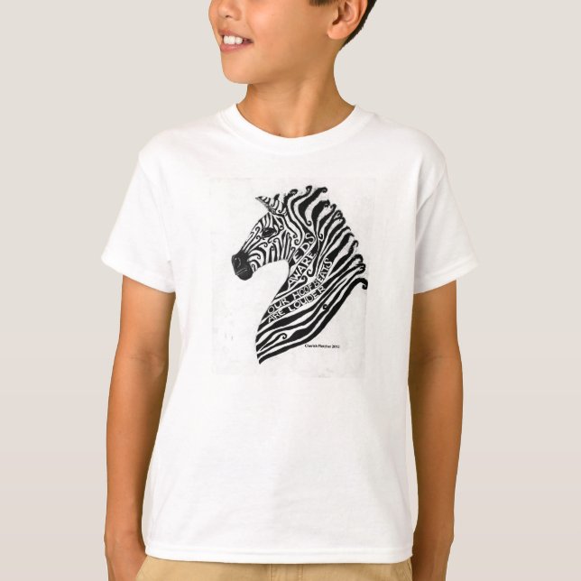 T-shirt Syndrome d'Ehlers Danlos - le zèbre badine le (Devant)