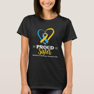 T-shirt Syndrome Fière À La Baisse Soeur Sensibilisation S