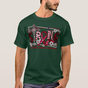 T-shirt Syndrome post-Polio Sensibilisation ruban croisé S