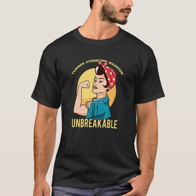 T-shirt Syndrome Turner Guerrier Sensibilisation Ruban Pur (Devant)