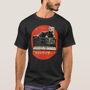 T-shirt Synthé Vintage _ Chat - Nerd du Synthétiseur Analo