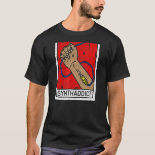 T-shirt Synthéseur Synthaddict Dj Studio Daw Producteur An