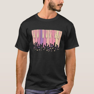 T-shirt Synthétiseur De Clavier Piano Et Clé Arbable