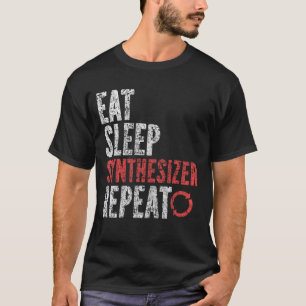 T-shirt Synthétiseur de veille à manger Répéter