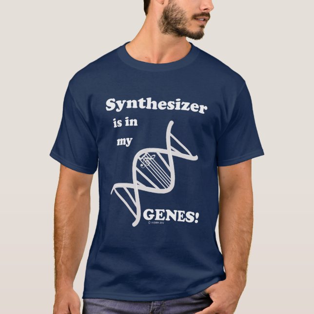 T-shirt Synthétiseur Est Dans Mes Gènes (Devant)