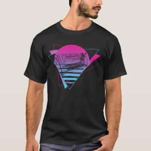 T-shirt Synthétiseur modulaire Analog Vaporwave Techno Cat