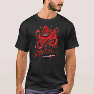 T-shirt Synthétiseur Octopus Analog Dj Producteur Nerd Daw